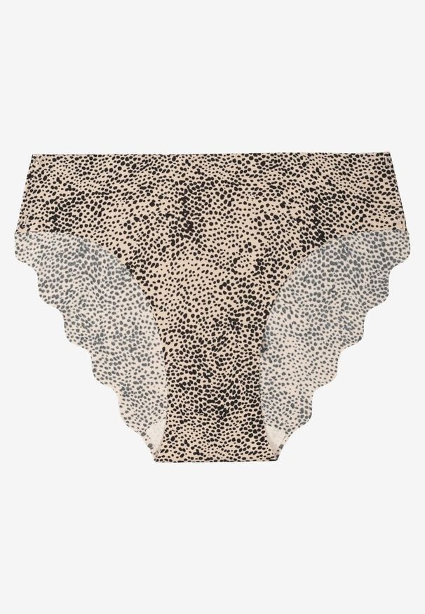 Born2be - Czarno-Beżowe Bezszwowe Majtki Figi Silurisse. Stan: podwyższony. Kolekcja: plus size. Kolor: czarny