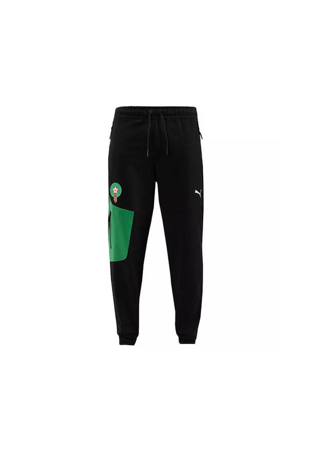Puma - Spodnie dresowe Maroc 2024. Kolor: czerwony, czarny, wielokolorowy, zielony. Materiał: dresówka. Sport: piłka nożna