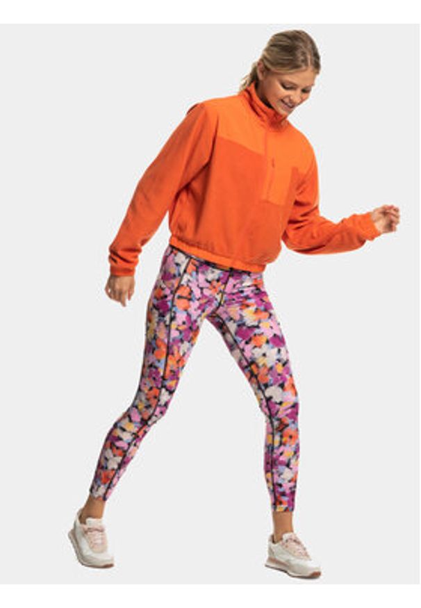 Roxy Polar Wow Zip Up Jkt Plfl ERJPF03141 Pomarańczowy Regular Fit. Kolor: pomarańczowy. Materiał: syntetyk