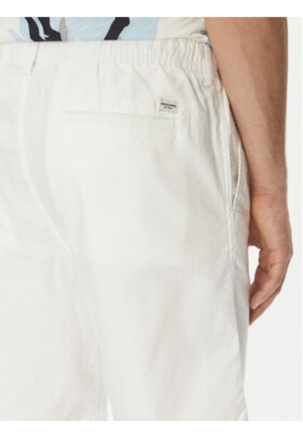 Jack & Jones - Jack&Jones Szorty materiałowe Jaiden 12274968 Biały Relaxed Fit. Kolor: biały. Materiał: bawełna
