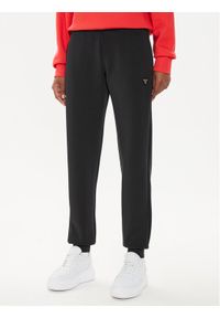 Guess Spodnie dresowe V4YB08 KCAY2 Czarny Regular Fit. Kolor: czarny. Materiał: syntetyk