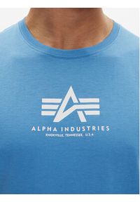 Alpha Industries T-Shirt Basic 118533 Niebieski Regular Fit. Kolor: niebieski. Materiał: bawełna #4