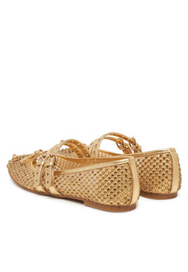 Guess Baleriny FLJKNN FAB02 Złoty. Kolor: złoty. Materiał: materiał