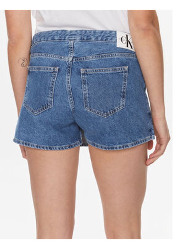 Calvin Klein Jeans Szorty jeansowe Wrap Skort J20J223300 Niebieski Regular Fit. Kolor: niebieski. Materiał: bawełna