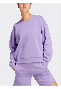 Adidas - adidas Bluza ALL SZN Fleece Sweatshirt IC6450 Fioletowy Loose Fit. Kolor: fioletowy. Materiał: bawełna #4