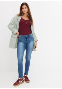 bonprix - Dżinsy ze stretchem skinny, mid waist. Kolor: niebieski #2