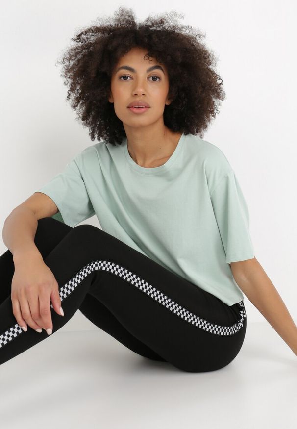 Born2be - Czarne Legginsy Melinna. Kolor: czarny. Materiał: materiał. Wzór: gładki. Styl: sportowy
