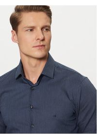 Calvin Klein Koszula K10K113844 Granatowy Slim Fit. Kolor: niebieski. Materiał: bawełna