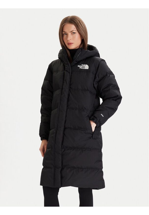 The North Face Płaszcz zimowy Nuptse NF0A832K Czarny Loose Fit. Kolor: czarny. Materiał: syntetyk. Sezon: zima