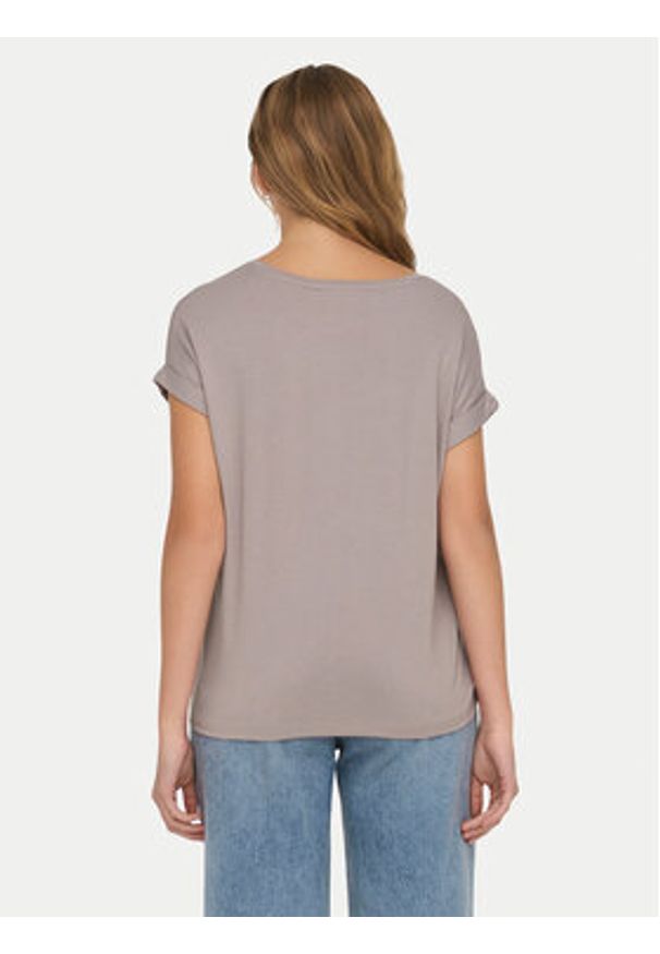 only - ONLY T-Shirt Moster 15106662 Beżowy Loose Fit. Kolor: beżowy. Materiał: wiskoza