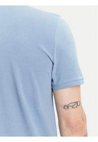 Moose Knuckles Polo Everett M34MT712 Niebieski Slim Fit. Typ kołnierza: polo. Kolor: niebieski. Materiał: bawełna #5