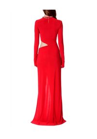 AGGI - Czerwona sukienka maxi z wycięciami Skylar. Kolor: czerwony. Materiał: materiał. Typ sukienki: dopasowane, asymetryczne. Długość: maxi #3
