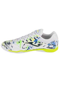 Buty piłkarskie męskie Joma Maxima. Zapięcie: sznurówki. Kolor: biały, żółty, wielokolorowy. Materiał: materiał. Szerokość cholewki: normalna. Sport: piłka nożna