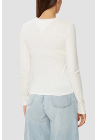 Tommy Jeans - TOMMY JEANS Biały damski longsleeve, Rozmiar M. Kolor: biały. Długość rękawa: długi rękaw #3