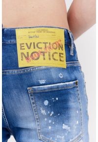 DSQUARED2 Niebieskie jeansy męskie super twinky jean, Rozmiar 46. Kolor: niebieski. Wzór: aplikacja #4