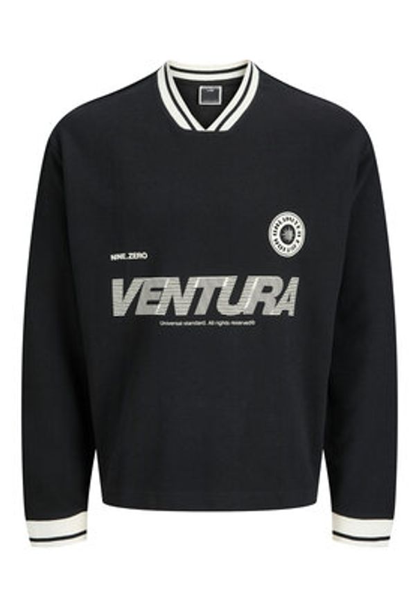 Jack & Jones Bluza Horizon 12278566 Czarny Oversize. Kolor: czarny. Materiał: bawełna
