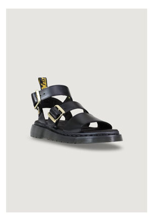 Dr. Martens Sandały Gryphon Sandal Atlas DM42329001 Czarny. Kolor: czarny. Materiał: skóra