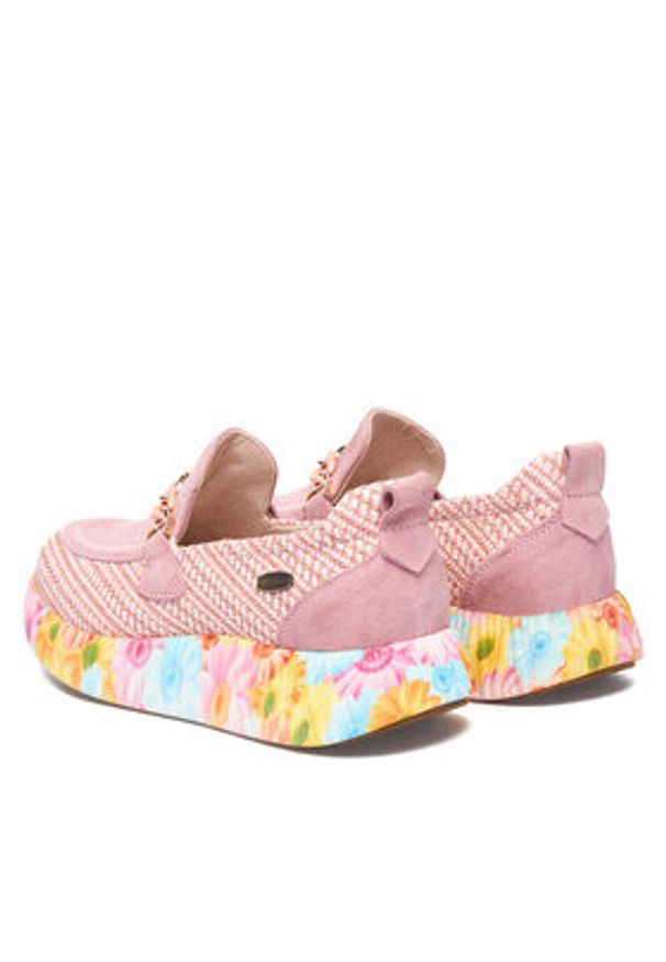 Laura Vita Półbuty Nikito 76 Różowy. Kolor: różowy. Materiał: skóra, zamsz