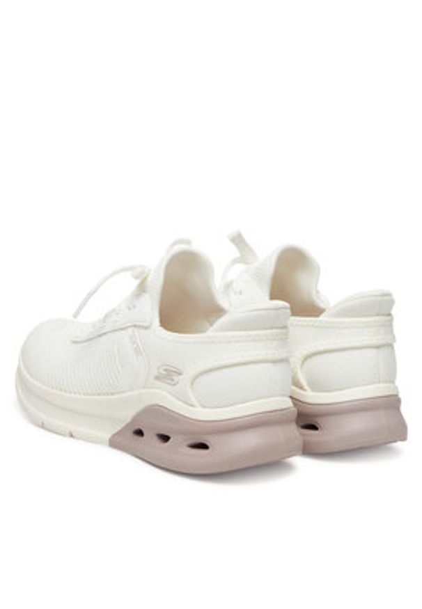 skechers - Skechers Sneakersy Bobs Arc Waves 2.0-Now It 117638/OFWT Biały. Kolor: biały. Materiał: materiał