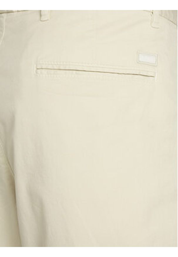 BOSS Szorty materiałowe H-Slice 50540743 Écru Regular Fit. Kolor: kremowy. Materiał: bawełna