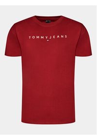Tommy Jeans T-Shirt Linear Logo DM0DM17993 Czerwony Regular Fit. Kolor: czerwony. Materiał: bawełna #2