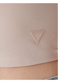 Guess Top V3GP19 K8RT2 Beżowy Slim Fit. Kolor: beżowy. Materiał: wiskoza #4