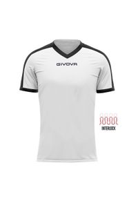 Koszulka piłkarska dla dorosłych Givova Revolution Interlock. Kolor: czarny, biały, wielokolorowy. Sport: piłka nożna