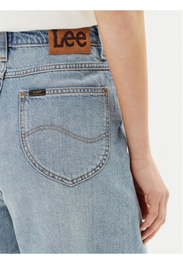 Lee Szorty jeansowe Stella 112363786 Niebieski Wide Leg. Kolor: niebieski. Materiał: bawełna