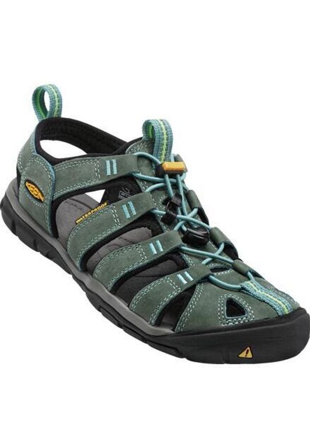 keen - Buty do chodzenia damskie Keen Clearwater Leather Cnx. Zapięcie: rzepy. Kolor: żółty, niebieski, wielokolorowy. Materiał: materiał, skóra, tkanina, syntetyk. Sport: turystyka piesza