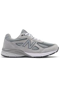Buty unisex New Balance U990GR4 – szare. Okazja: na co dzień. Kolor: szary. Materiał: skóra, guma. Szerokość cholewki: normalna. Sport: turystyka piesza