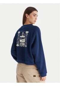Quiksilver Bluza Graphic Crew EQWFT03198 Granatowy Regular Fit. Kolor: niebieski. Materiał: bawełna #1