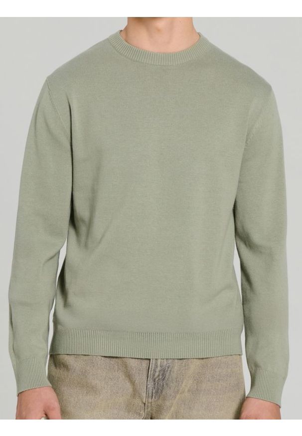 Sinsay - Sweter z długim rękawem - zielony. Kolor: zielony. Długość rękawa: długi rękaw. Długość: długie