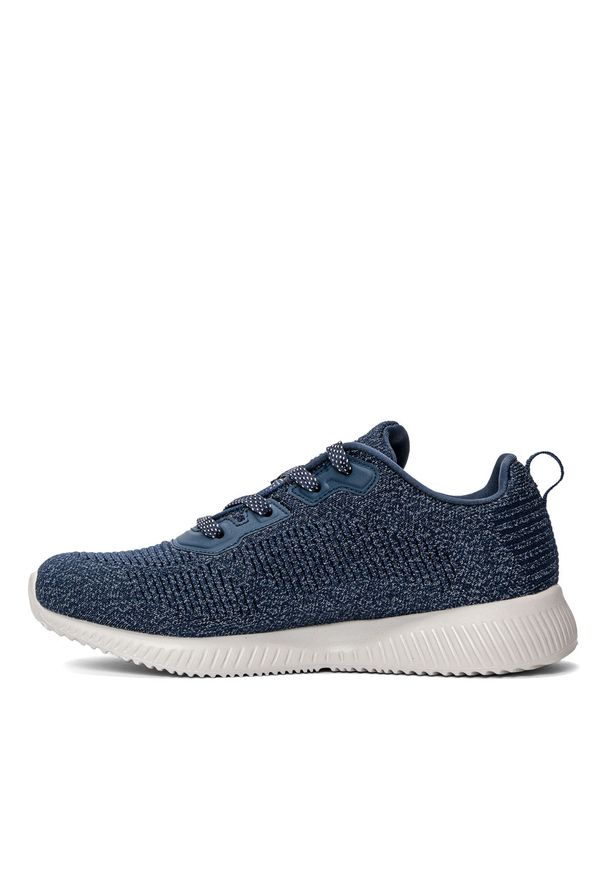 skechers - Sneakersy damskie granatowe Skechers Bobs Squad. Okazja: na co dzień. Kolor: niebieski. Materiał: materiał, guma. Sezon: lato