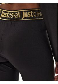 Just Cavalli Szorty sportowe 76PAC105 Czarny Skinny Fit. Kolor: czarny. Materiał: syntetyk