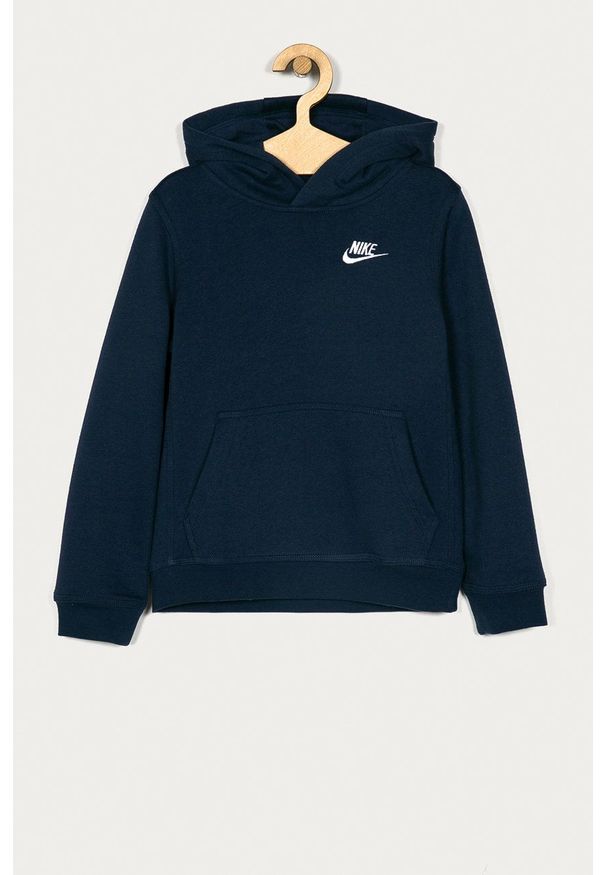 Nike Kids - Bluza dziecięca 122-170 cm. Okazja: na co dzień. Typ kołnierza: kaptur. Kolor: niebieski. Styl: casual