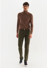 Pako Lorente - PAKO LORENTE – Spodnie męskie zielone P22SF-WX-022-Z-S. Kolor: zielony. Materiał: bawełna, elastan. Długość: długie. Wzór: gładki #6