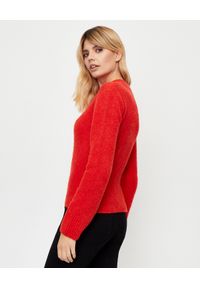 Kenzo - KENZO - Czerwony sweter z kaszmirem. Kolor: czerwony. Materiał: kaszmir. Wzór: aplikacja #4