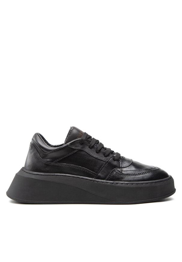 Simple Sneakersy SL-15-02-000092 Czarny. Kolor: czarny. Materiał: skóra