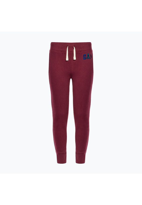 Spodnie dziecięce GAP V-Fall Fash Logo Jogger. Kolor: czerwony