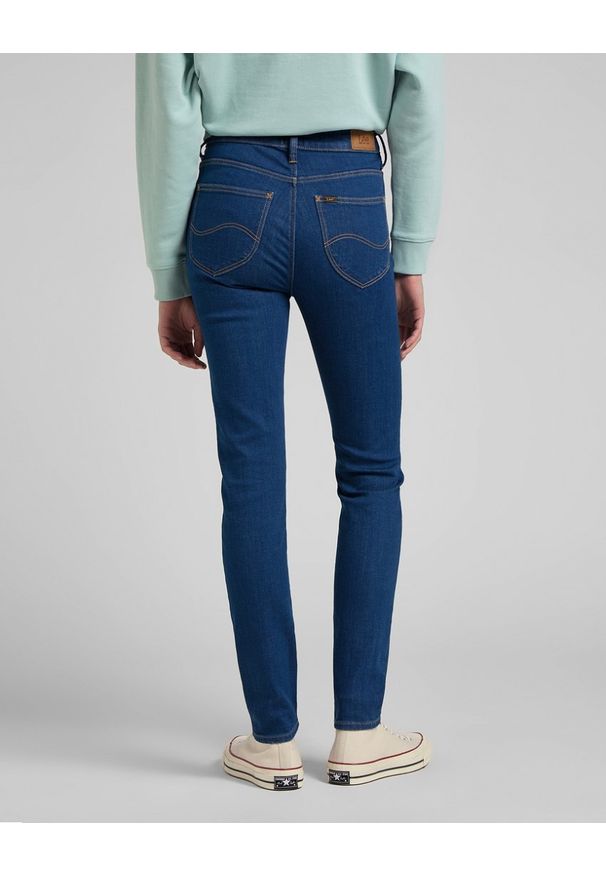 Lee - LEE SCARLETT HIGH DAMSKIE SDPONIE JEANSOWE JEANSY DARK ZURI L626OPOR 112145308