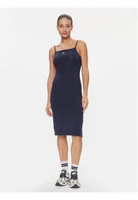 Tommy Jeans Sukienka letnia DW0DW15874 Granatowy Slim Fit. Kolor: niebieski. Materiał: bawełna. Sezon: lato #4