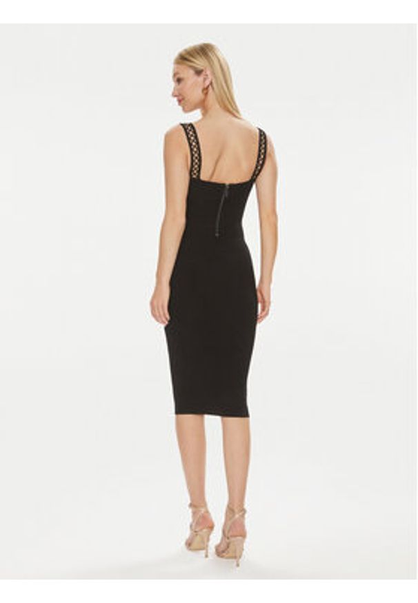 Marciano Guess Sukienka dzianinowa 4GGK25 5634Z Czarny Bodycon Fit. Kolor: czarny. Materiał: wiskoza. Typ sukienki: bodycon