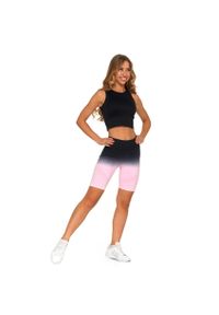 Czarny Sportowy Top Damski Moraj. Okazja: na co dzień. Kolor: czarny. Materiał: jeans, materiał, tkanina. Wzór: gładki. Styl: sportowy #3