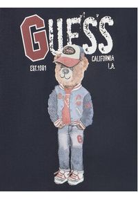 Guess Bluzka N5YI23 K8HM4 Granatowy Regular Fit. Kolor: niebieski. Materiał: bawełna #3
