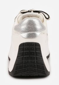 Born2be - Białe Sneakersy VICES w Stylu Streetwearowym na Grubej Podeszwie Ilinatea. Okazja: na co dzień. Kolor: biały. Materiał: jeans #6