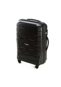 Wittchen - Zestaw walizek z polipropylenu żłobionych. Kolor: czarny. Materiał: guma #4