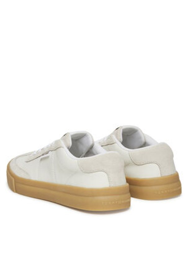 TOMMY HILFIGER - Tommy Hilfiger Sneakersy Th Cupset Summer Lth FM0FM05487 Biały. Kolor: biały. Materiał: skóra
