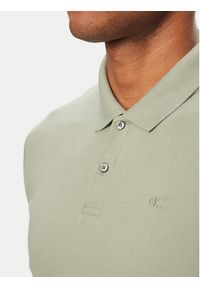 Calvin Klein Polo LV04LC254G Khaki Slim Fit. Typ kołnierza: polo. Kolor: brązowy. Materiał: bawełna #4