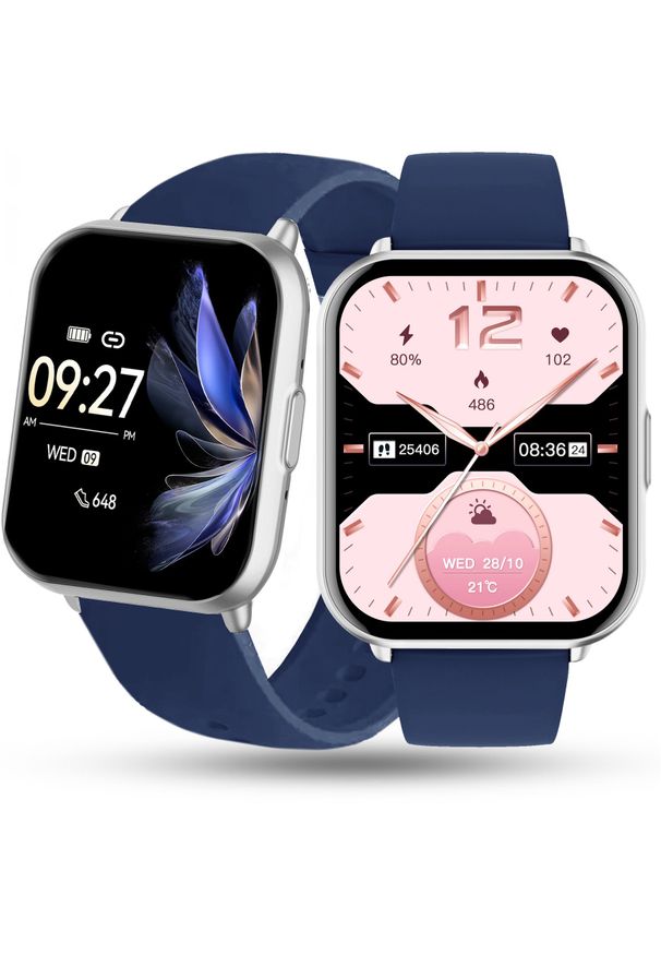 Rubicon - Zegarek Damski SMARTWATCH RUBICON niebieski. Rodzaj zegarka: smartwatch. Kolor: niebieski