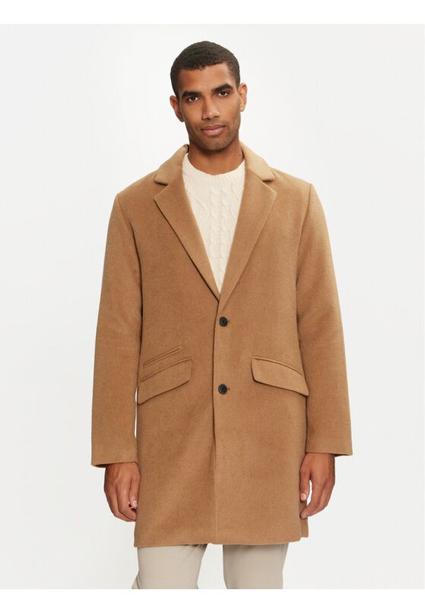 Jack & Jones Płaszcz przejściowy Hays 12258389 Beżowy Regular Fit. Kolor: beżowy. Materiał: syntetyk